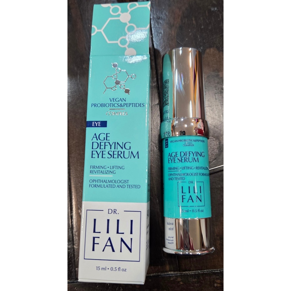 Dr. Lili Fan Age Defying Eye Serum Vegan Probiotics & Peptides 0.5‎ fl oz 15ml